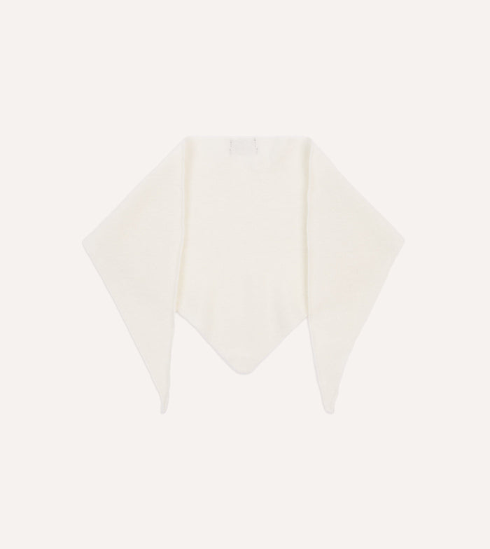 Ecru Lambswool Triangle Neck Scarf