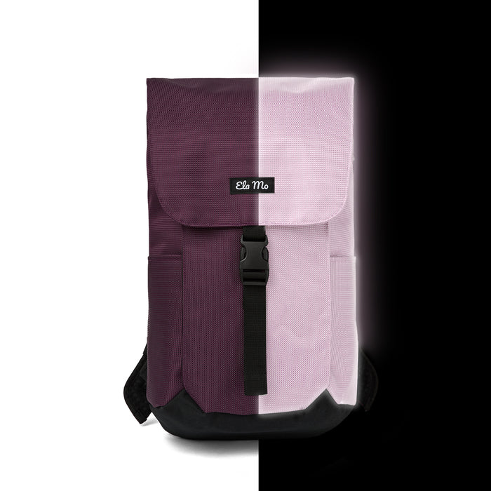 Ela Mo™ Everywhere Rucksack | Plum Reflective