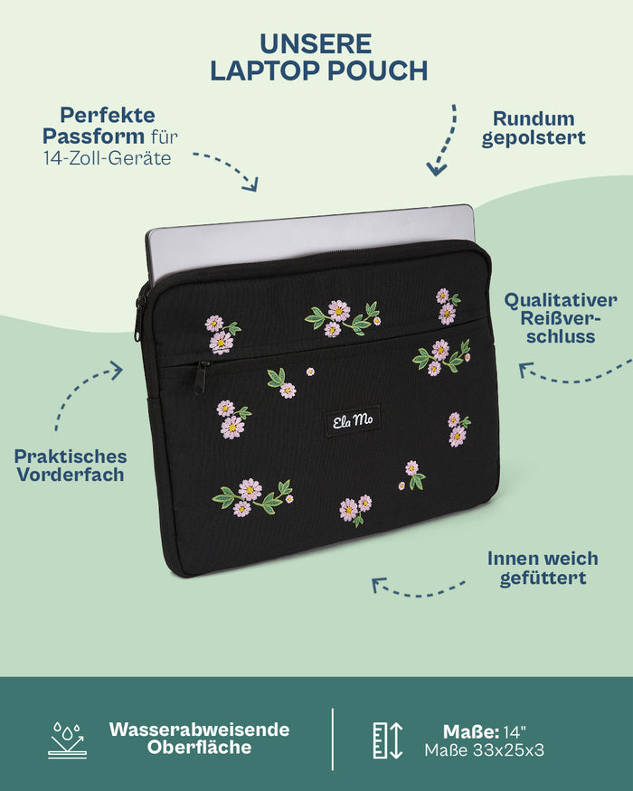 Ela Mo™ Laptop Pouch 14 Zoll | Embroidery Edition Upsy Daisy