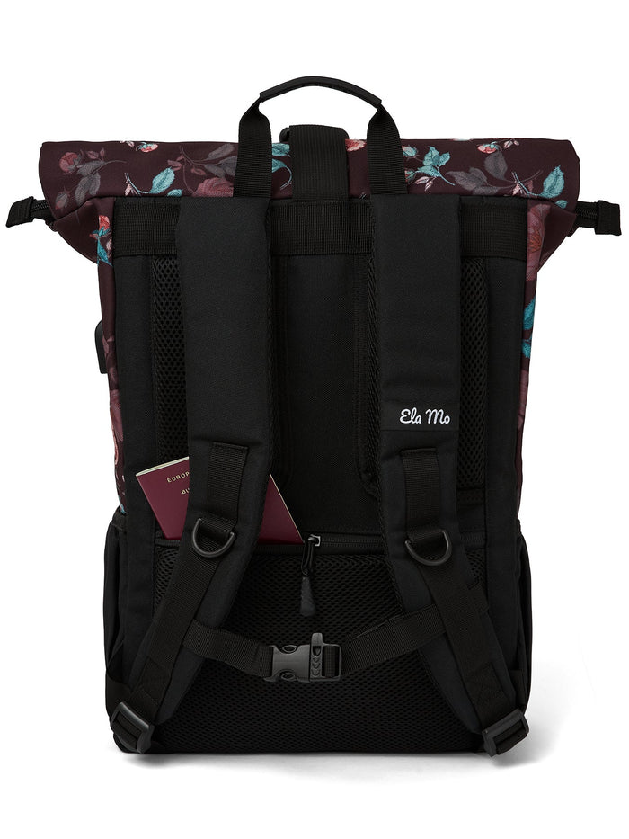 Ela Mo™ Rolltop Rucksack | Roses & Chocolate