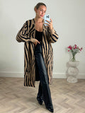 Eliana Zebra Cardigan In Neutral & Black - Style Cheat