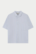 EMBLEM STRIPE SHIRT - BLUE