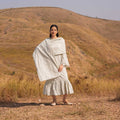 Grey Handwoven Enigma Long Dress - OurDve