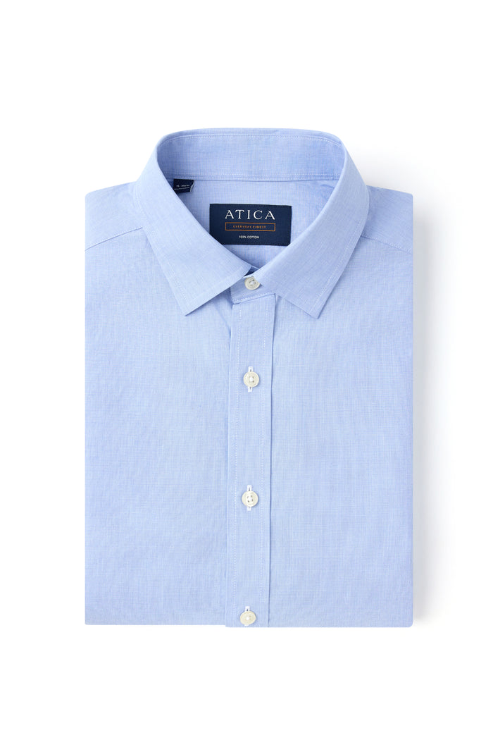 Everyday Sky Blue Poplin Shirt - Atica Man