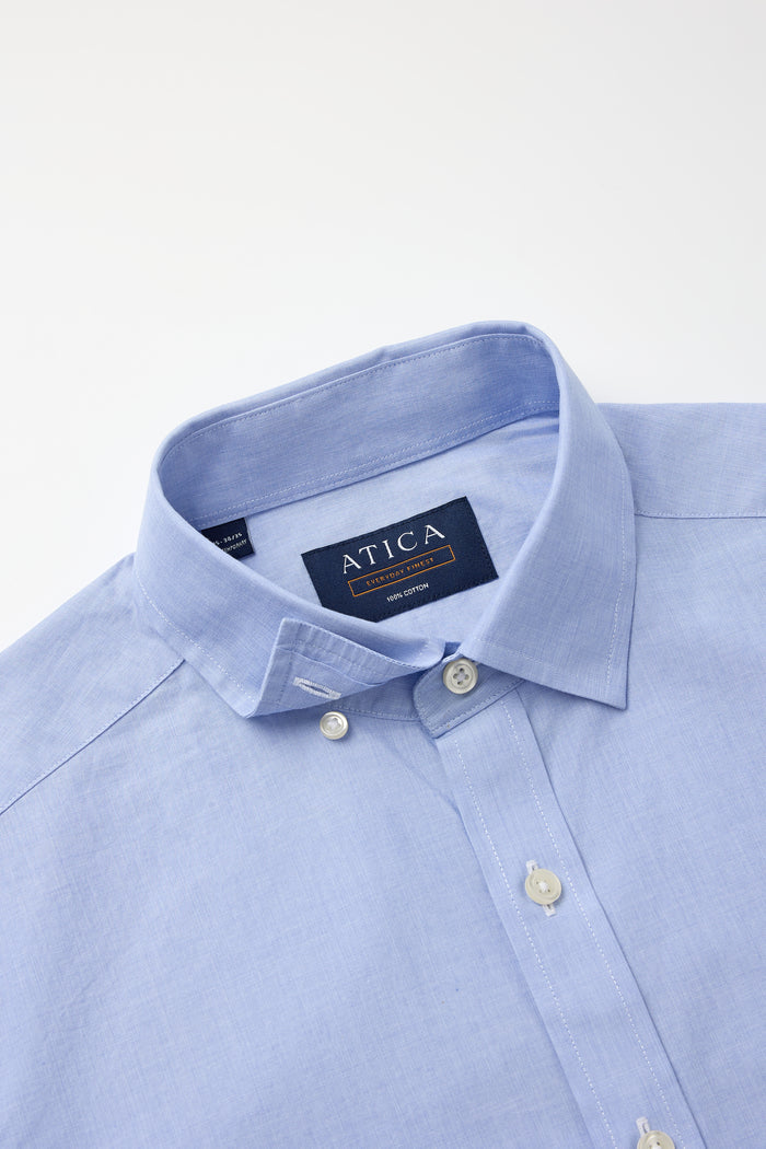 Everyday Sky Blue Poplin Shirt - Atica Man