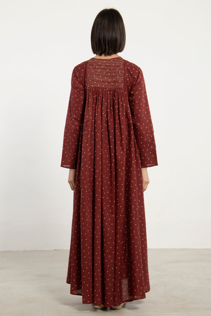 Farida Cotton Polka Dress