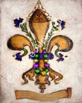 Mardi Gras Fleur De Lis art by Candice Alexander, Louisiana Artist
