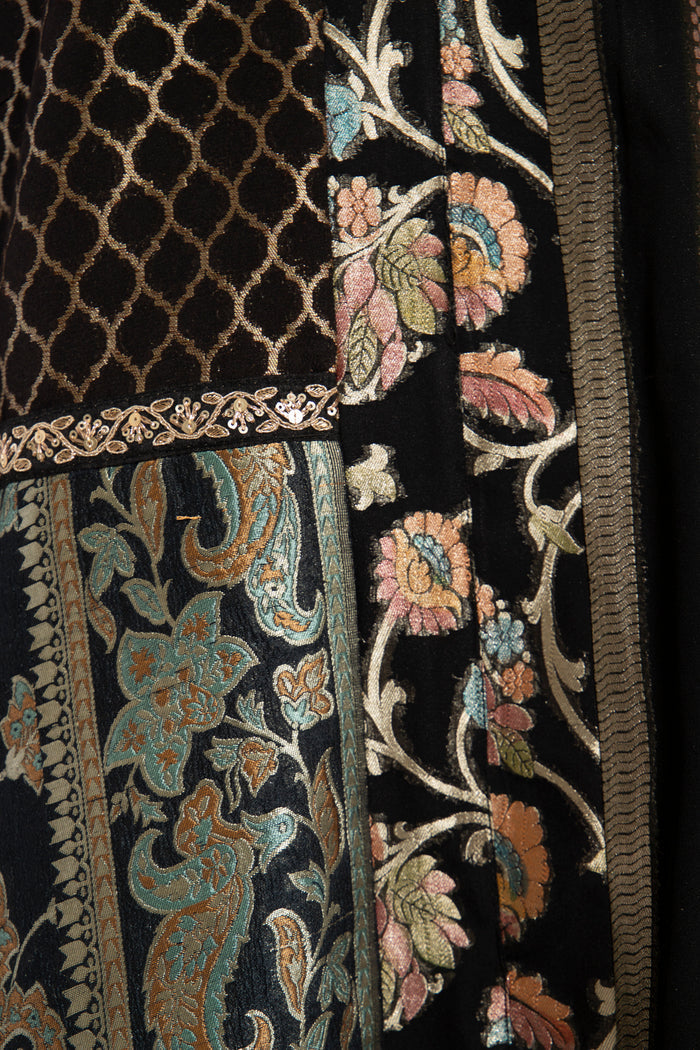 Fayrouz Silk Brocade Hand Painted Dress