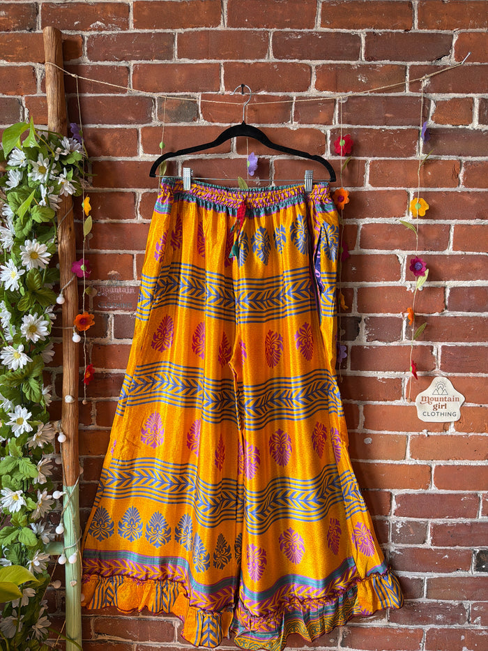 Festival Drift Recycled Sari Pants - Size 14-18 - Fair Trade Made
