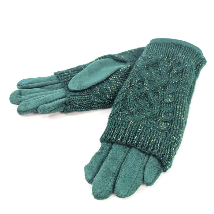 Forest Fairisle Gift Set – Green Bobble Hat & 3-in-1 Gloves