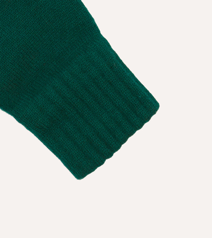 Forest Green Geelongora Fingerless Knitted Gloves