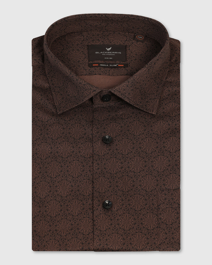 Formal Black Printed Shirt -  Enzo