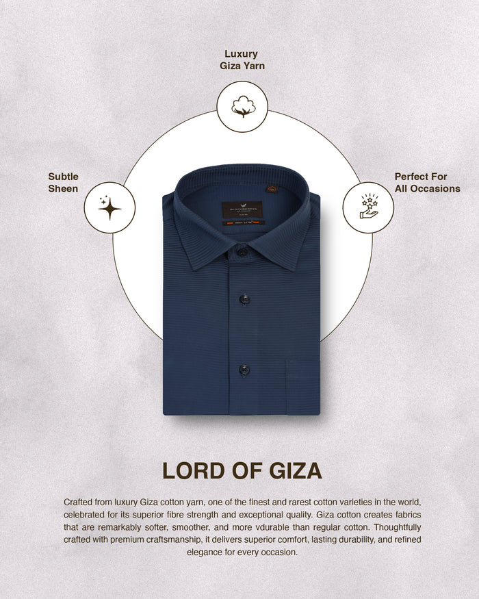 Formal Blue Stripe Shirt - Merlot