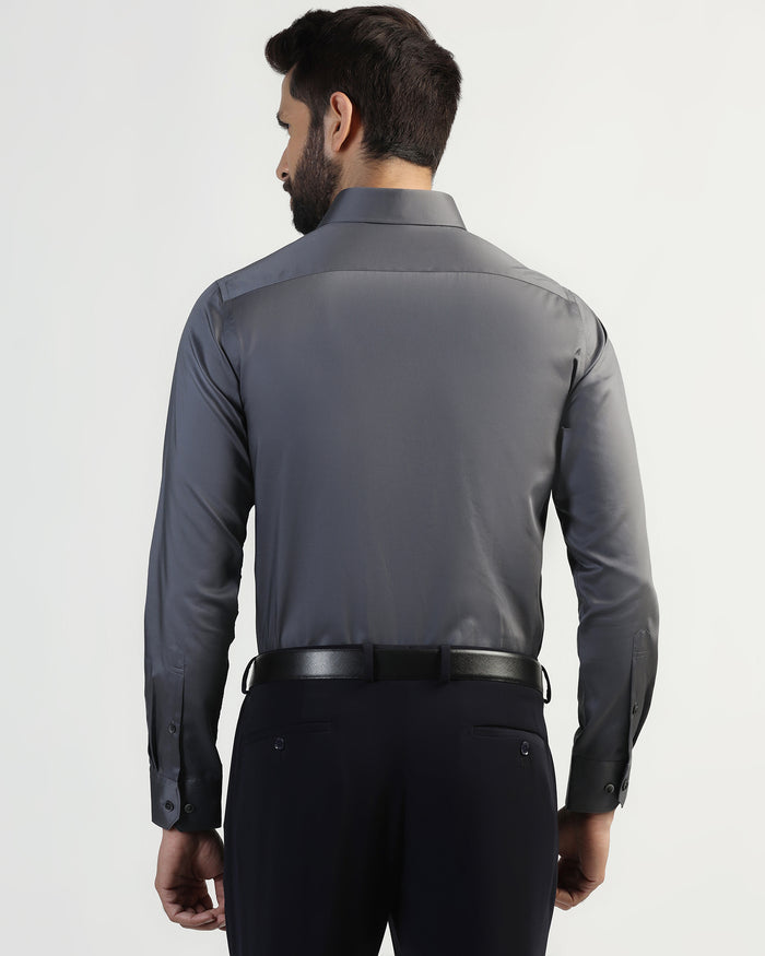 Formal Grey Solid Shirt - Roger
