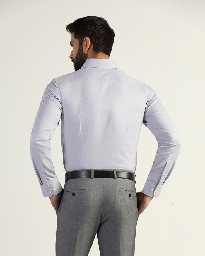 Formal Lavender Textured Shirt - Brick