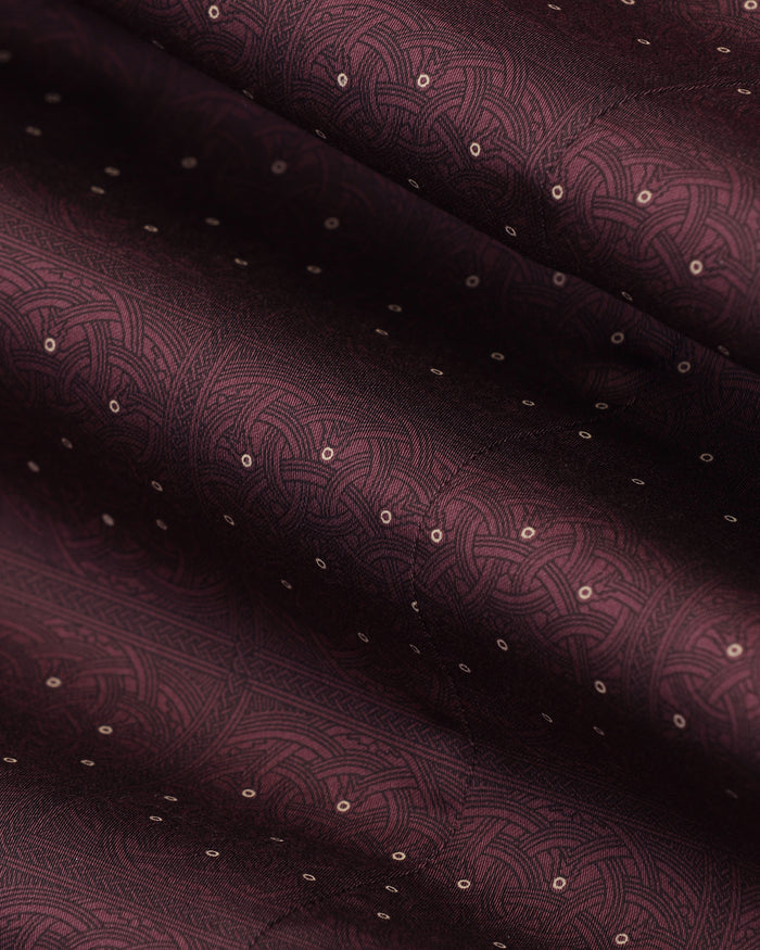 Formal Maroon Printed Shirt - Crust
