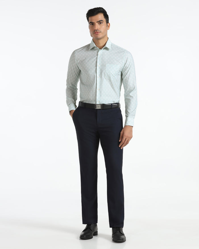 Formal Mint Printed Shirt - Drum
