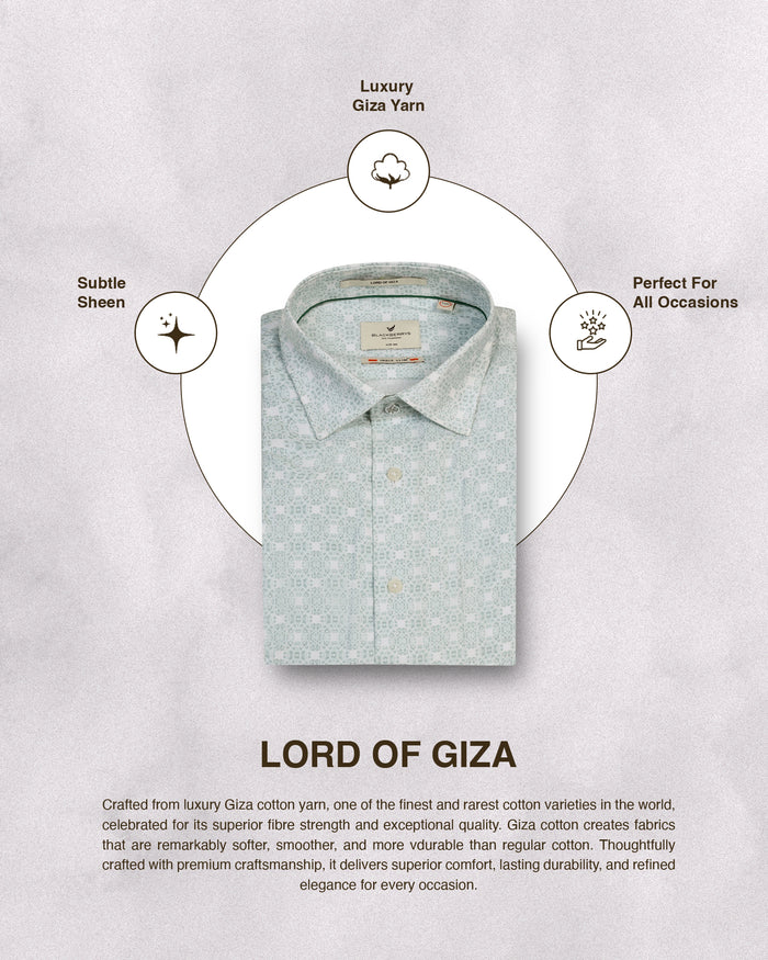 Formal Mint Printed Shirt - Drum
