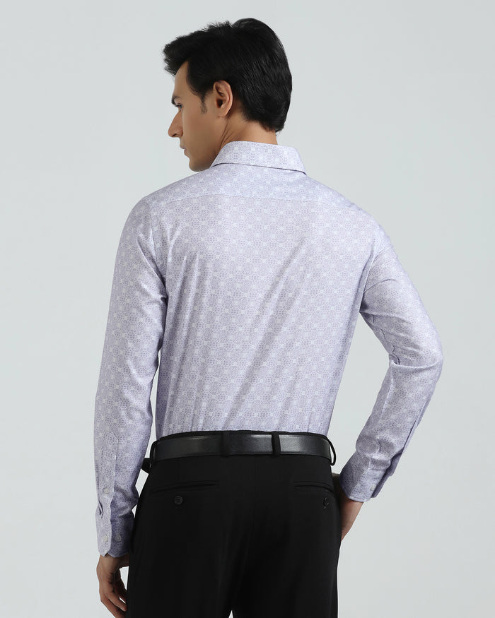 Formal Plum Printed Shirt - Drum