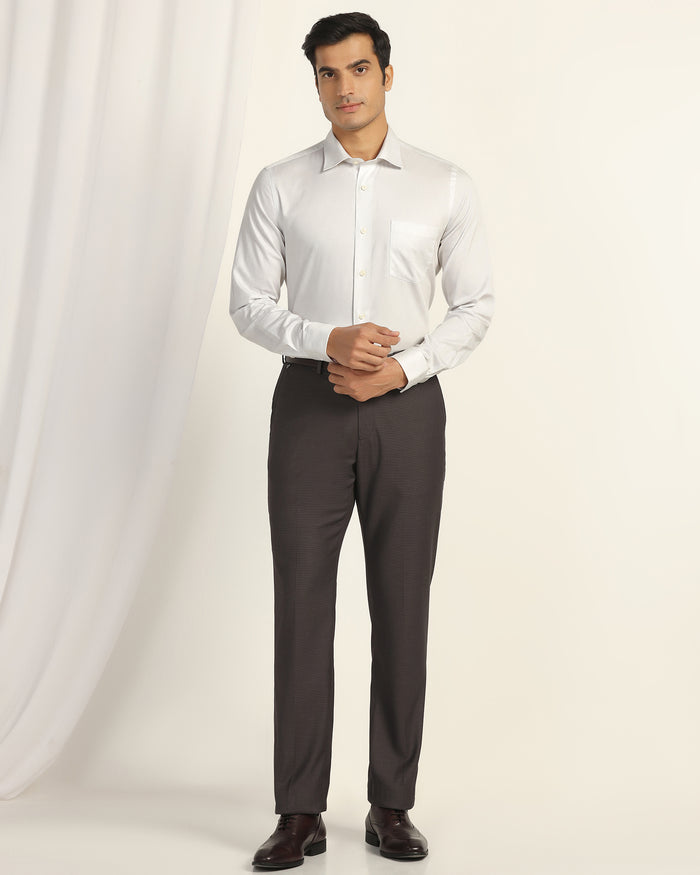 Formal White Printed Shirt -  Enzo