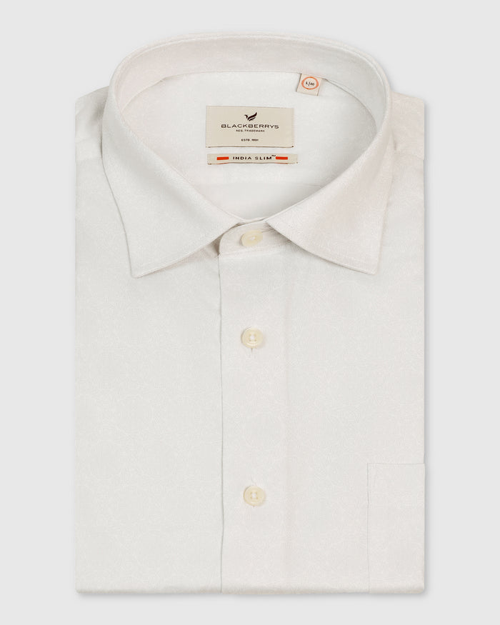 Formal White Printed Shirt -  Enzo
