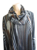 Formation Stretch Knit Top with snood