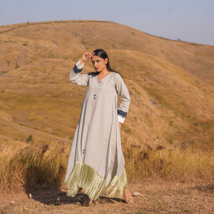 Fray Dress - Grey