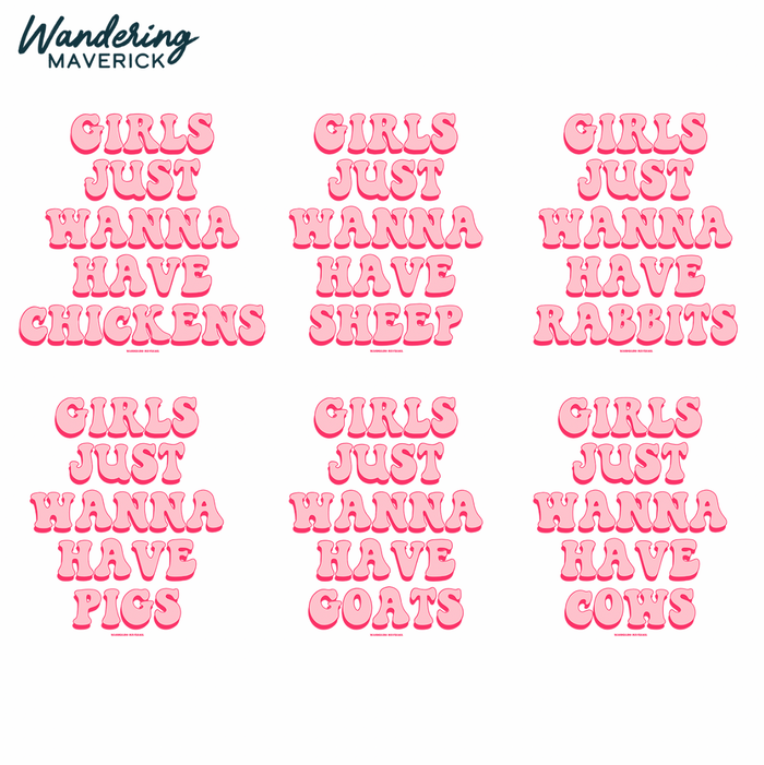 GIRLS JUST WANNA HAVE - CHOOSE YOUR ANIMAL - Bella Canvas T-Shirt