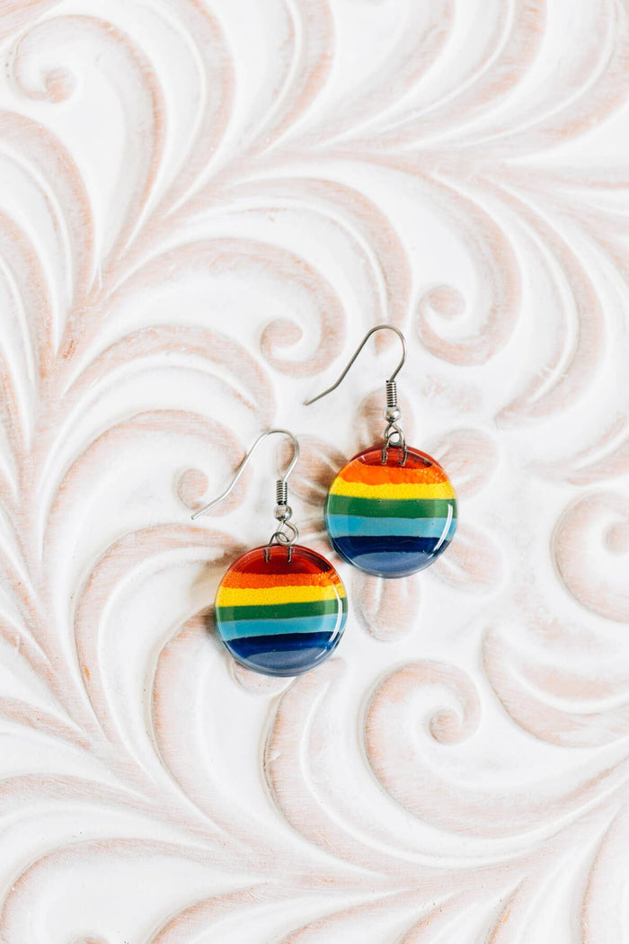Glass Rainbow Earrings