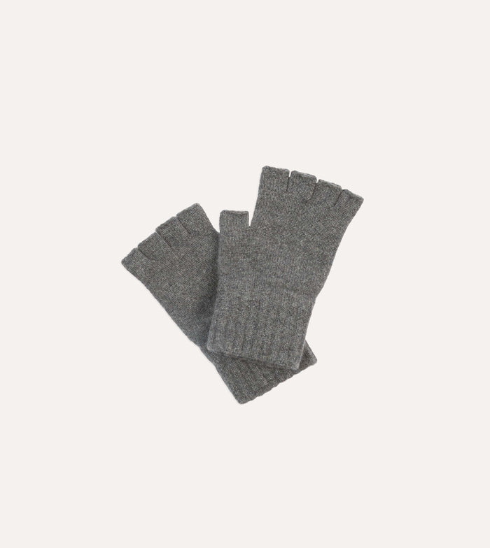 Grey Geelongora Fingerless Knitted Gloves
