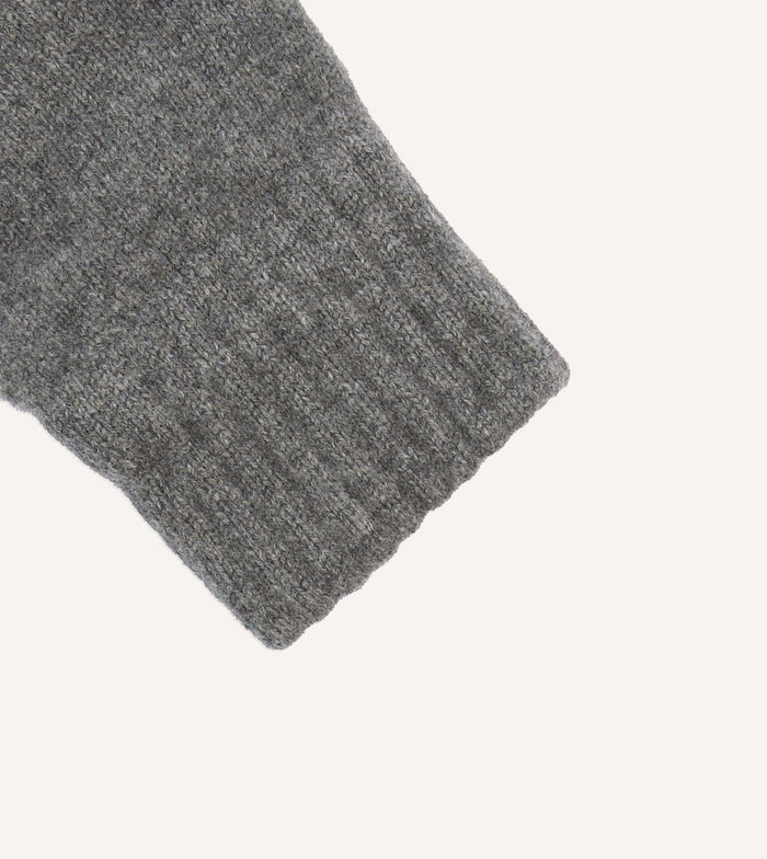 Grey Geelongora Fingerless Knitted Gloves