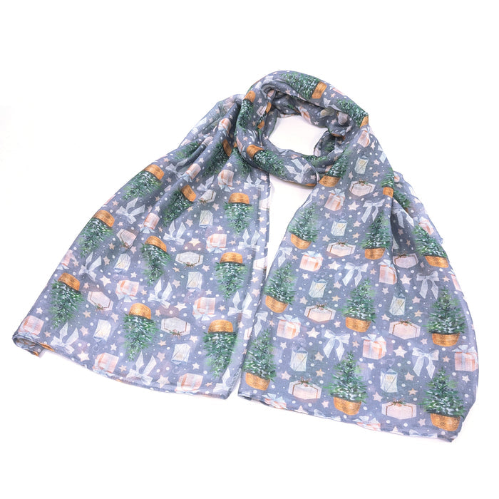 Grey Lanterns Scarf (70x180cm) - Exclusive Design