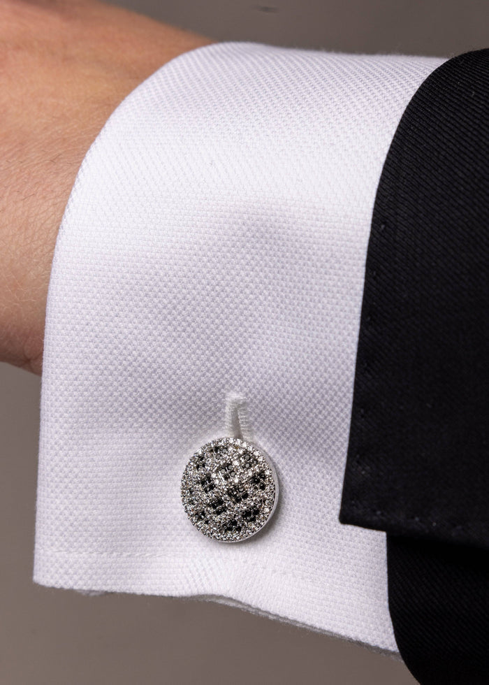 Grid Gleam Cufflinks - Atica Man