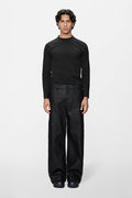 RAINS Heavy Woven Pants Straight Black Pants