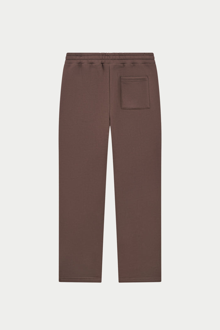 HEAVYWEIGHT MONOGRAM APPLIQUE EMBLEM JOGGERS - BROWN