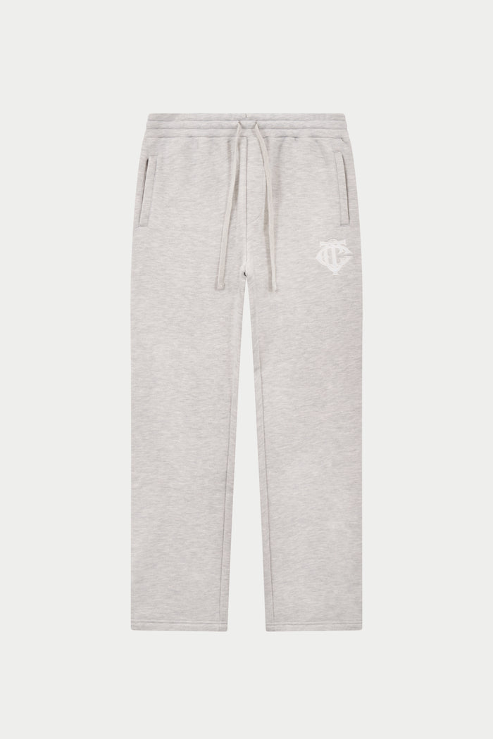 HEAVYWEIGHT MONOGRAM APPLIQUE EMBLEM JOGGERS - GREY MARL