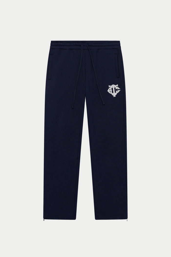 HEAVYWEIGHT MONOGRAM APPLIQUE EMBLEM JOGGERS - NAVY