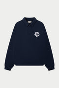 HEAVYWEIGHT MONOGRAM POLO - NAVY