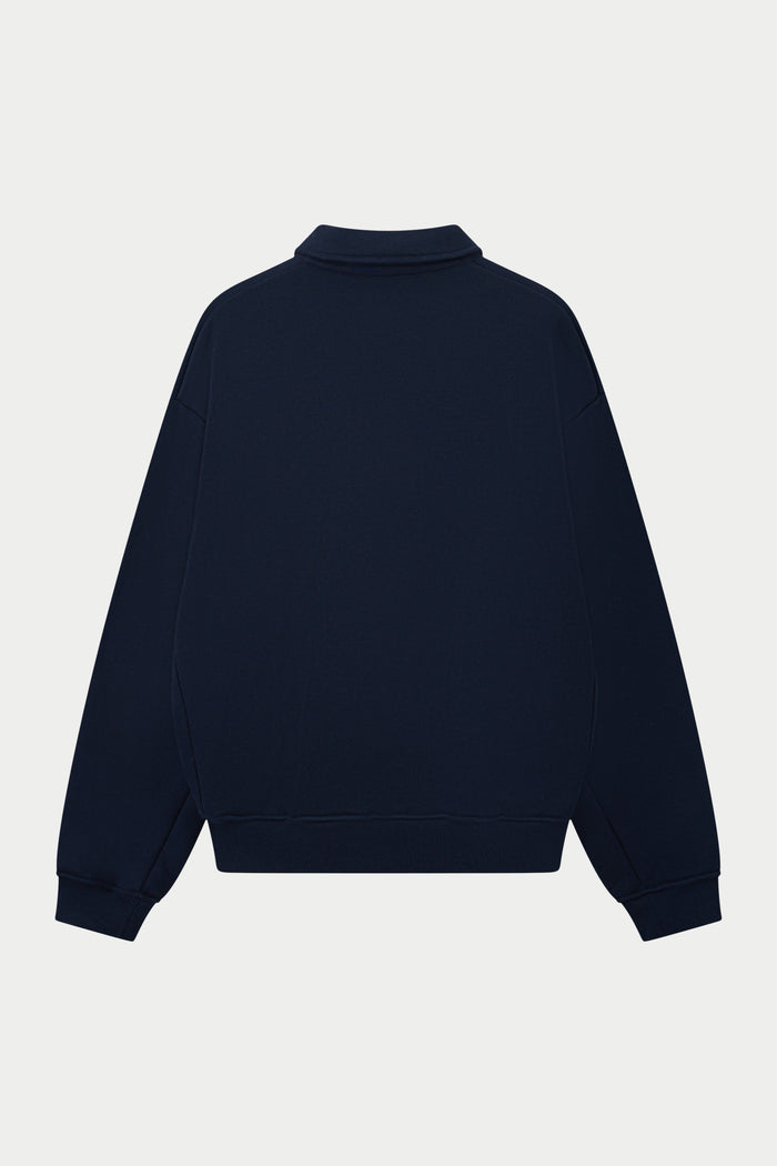 HEAVYWEIGHT MONOGRAM POLO - NAVY