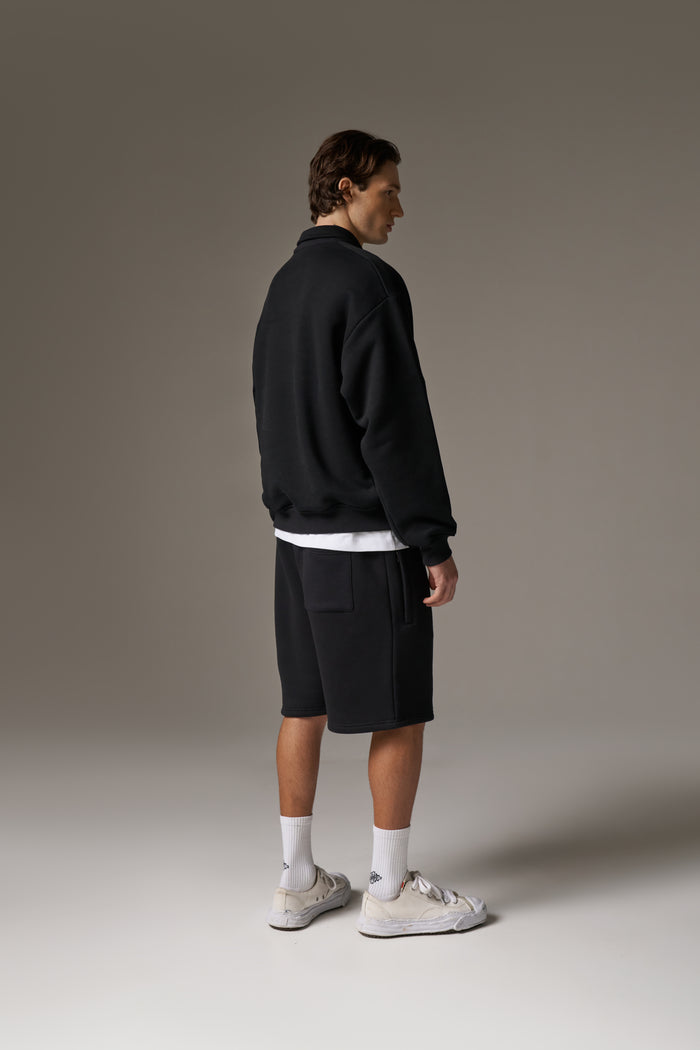 HEAVYWEIGHT MONOGRAM SHORTS - BLACK