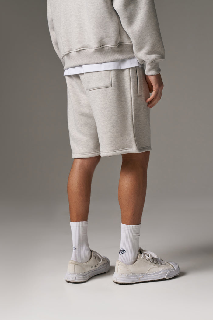 HEAVYWEIGHT MONOGRAM SHORTS - GREY MARL