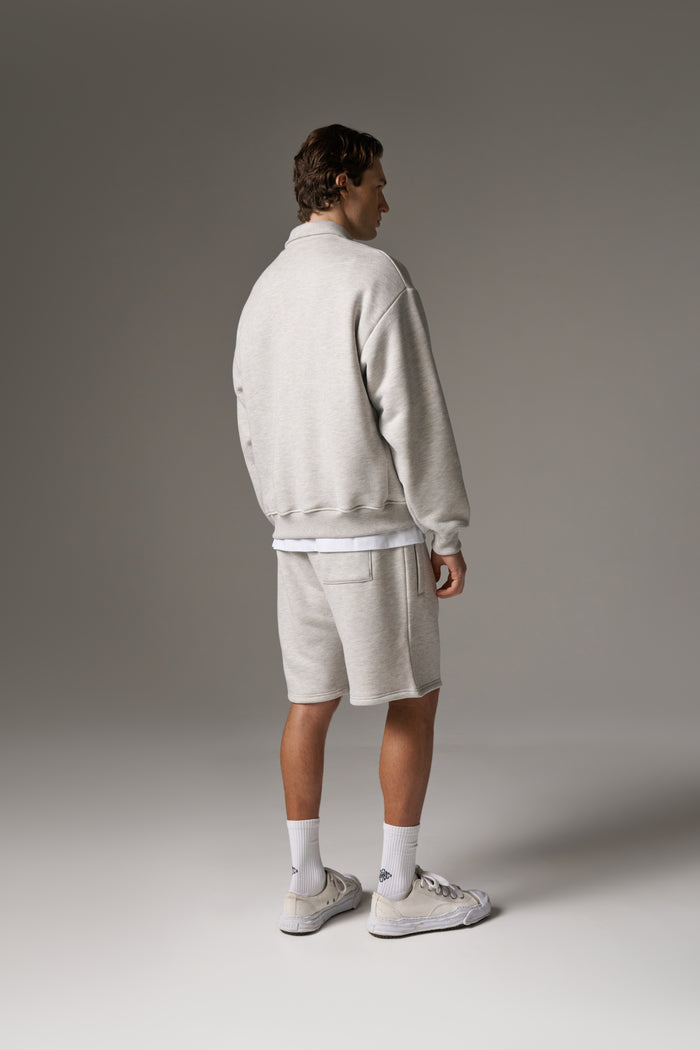 HEAVYWEIGHT MONOGRAM SHORTS - GREY MARL