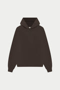 HEAVYWEIGHT WASHED RIBBED HOODIE - BROWN