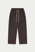 HEAVYWEIGHT WASHED RIBBED JERSEY JOGGERS - BROWN