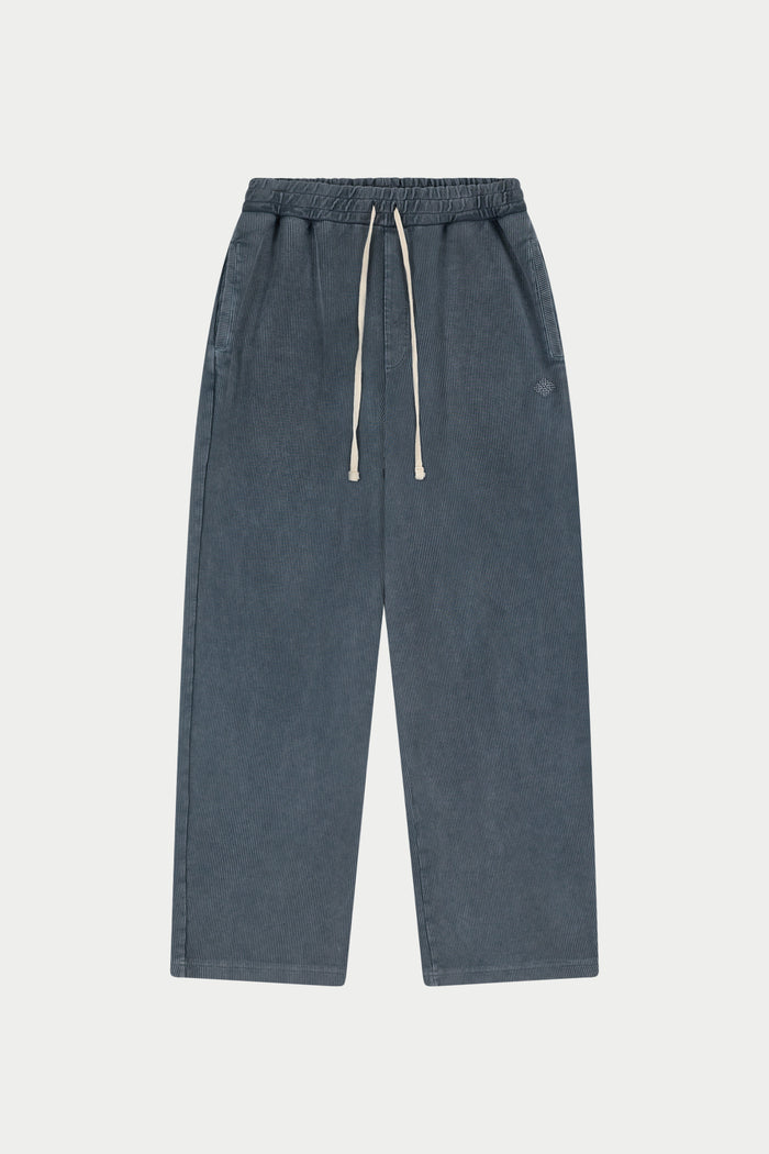 HEAVYWEIGHT WASHED RIBBED JERSEY JOGGERS - GREY