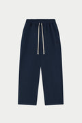 HEAVYWEIGHT WASHED RIBBED JERSEY JOGGERS - NAVY