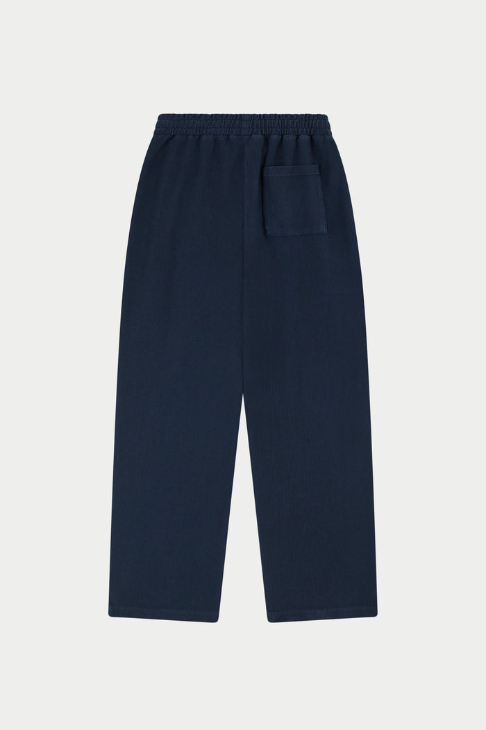 HEAVYWEIGHT WASHED RIBBED JERSEY JOGGERS - NAVY