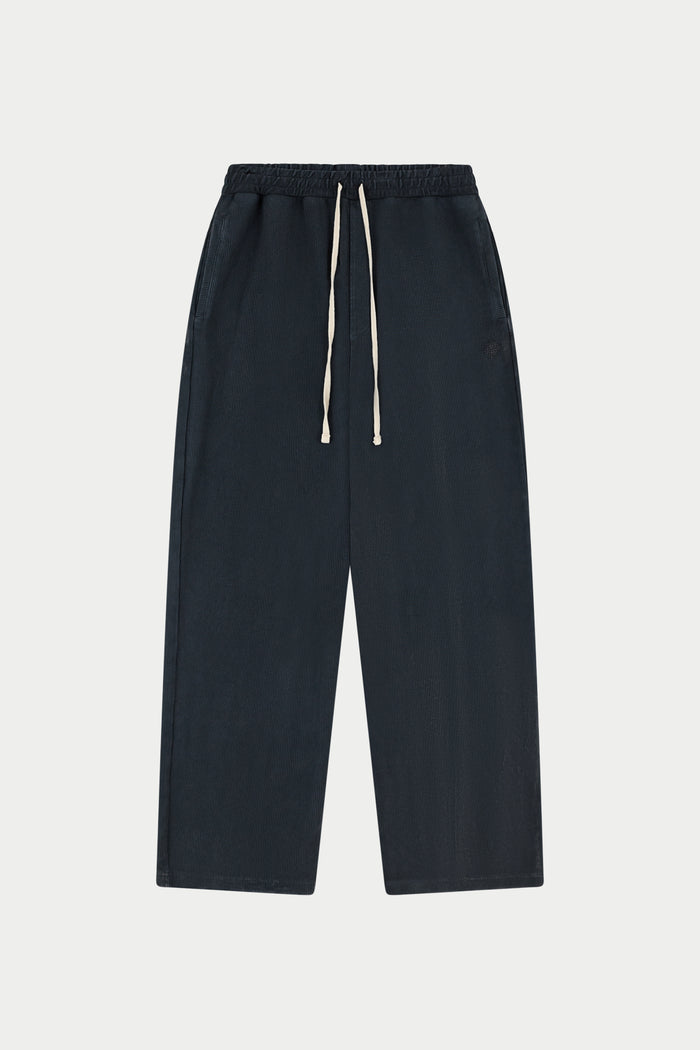 HEAVYWEIGHT WASHED RIBBED JERSEY JOGGERS - WASHED BLACK