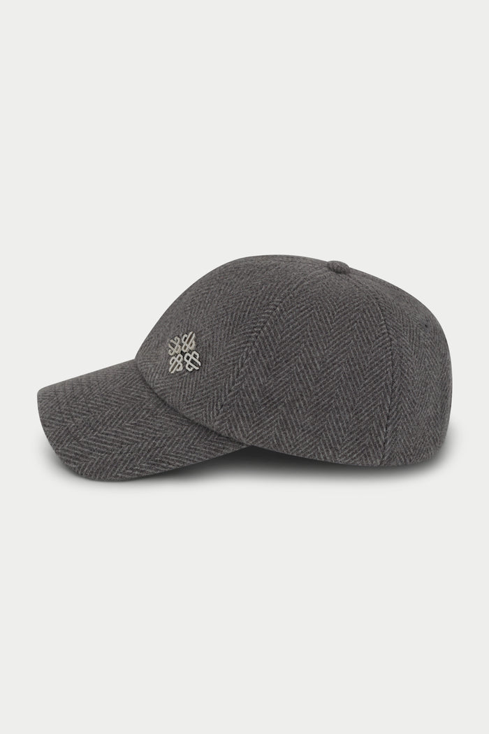 HERRINGBONE CAP - GREY