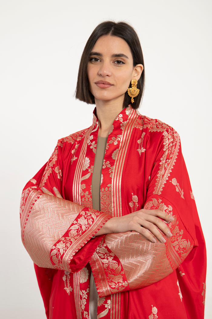 Khalida Silk Red Abaya
